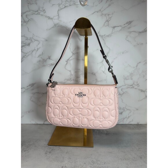 NWT Coach Nolita 19 In Signature Leather Shoulder Bag Blush Pink CZ456 - Picture 1 of 5
